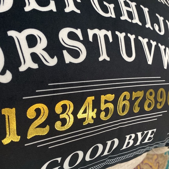 NWOT Cynthia Rowley Curious Ouija Halloween Black Cushion Pillow “PRICE IS FIRM - Picture 9 of 11